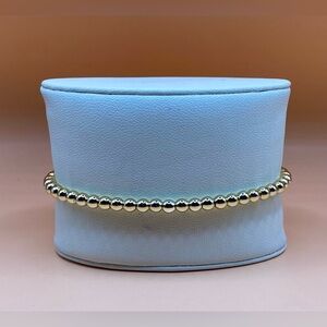 14K Gold Filled 4 mm beaded bracelet; non tarnish, water & sweat proof.